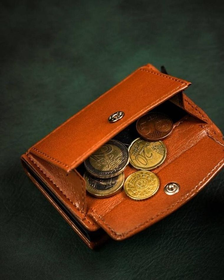 Portfel, brązowy, skórzany, RFID, Peterson