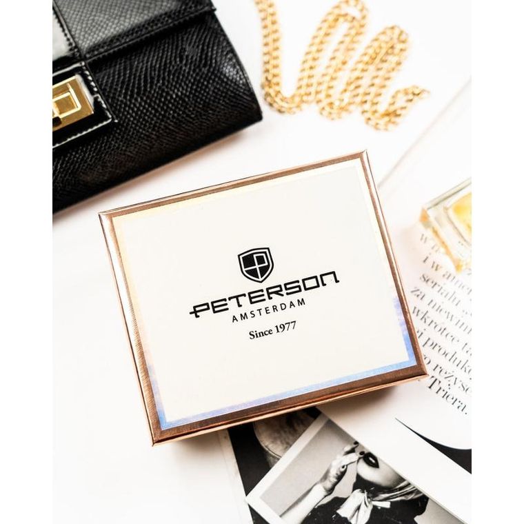 Portfel, czarny, skóra ekologiczna, Peterson