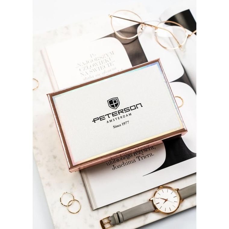 Portfel, czarny, skóra ekologiczna, Peterson