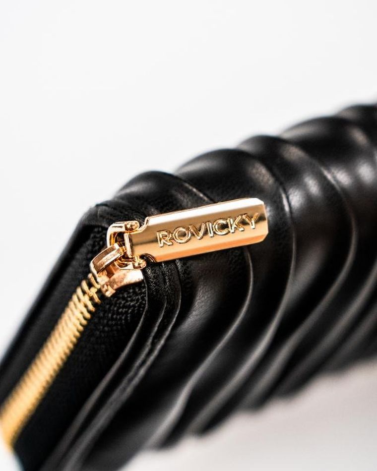 Portfel, czarny, skóra ekologiczna, Rovicky