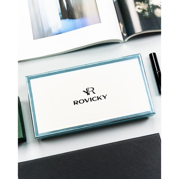 Portfel, czarny, skóra ekologiczna, Rovicky