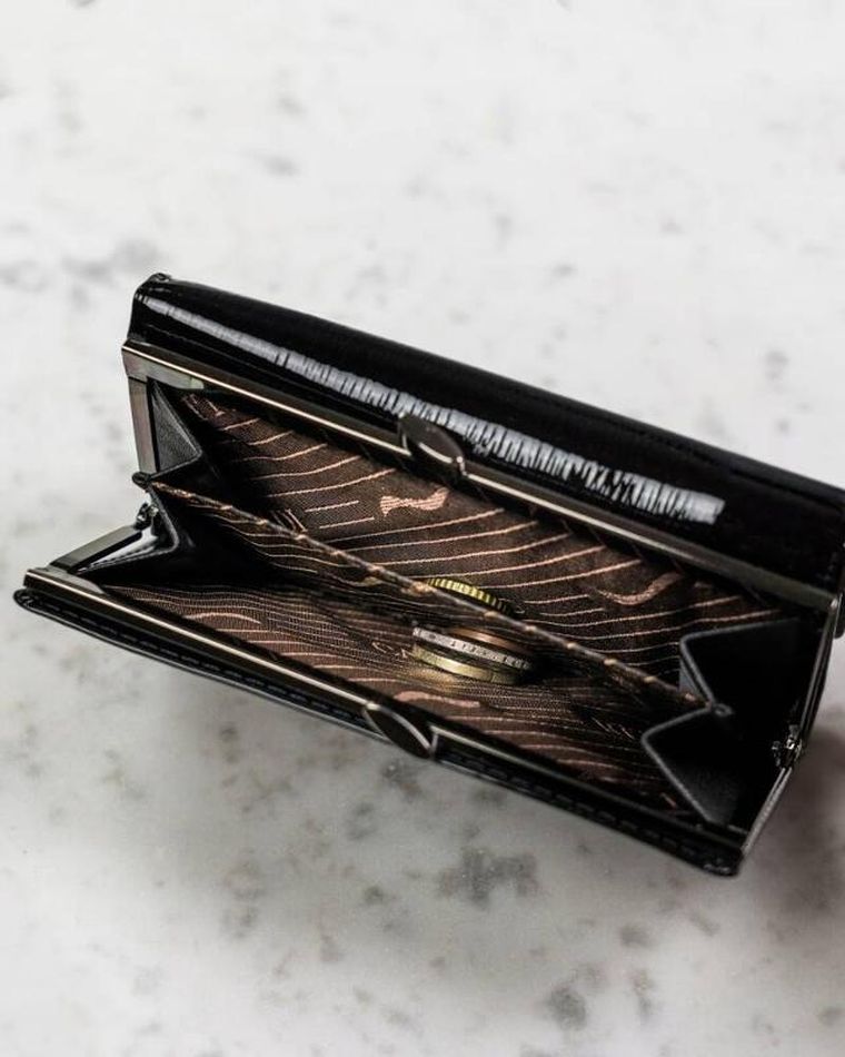 Portfel, czarny, skórzany, 4U Cavaldi