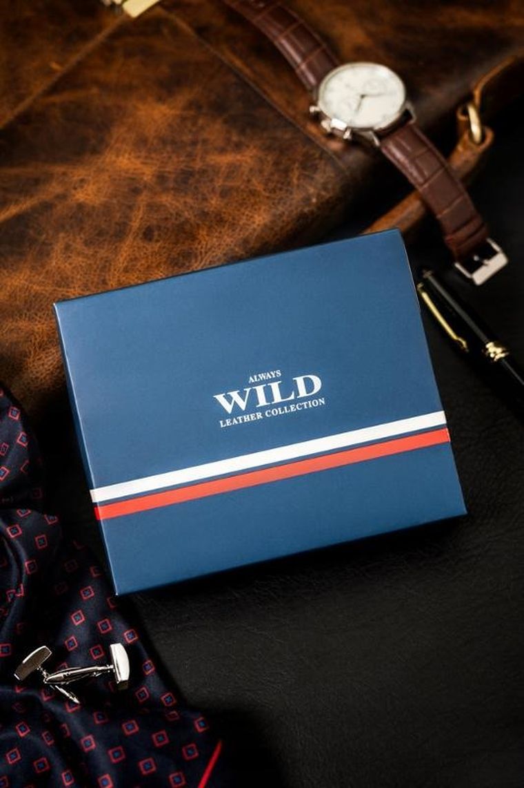 Portfel, czarny, skórzany, Always Wild