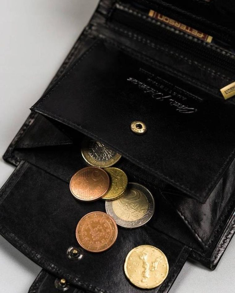 Portfel, czarny, skórzany, Peterson