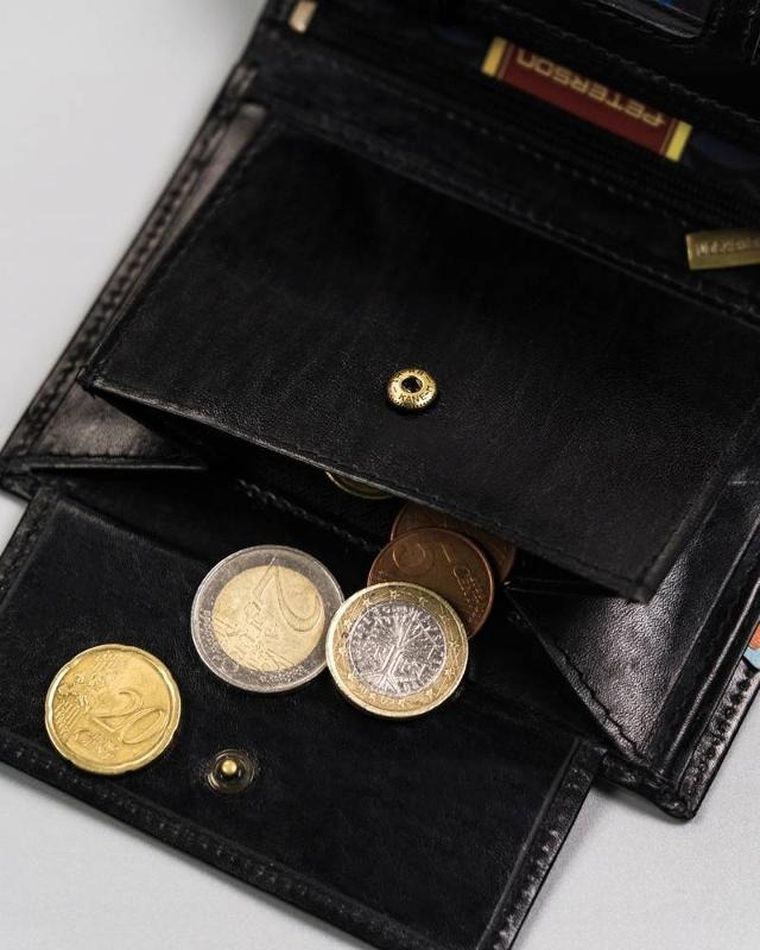 Portfel, czarny, skórzany, Peterson