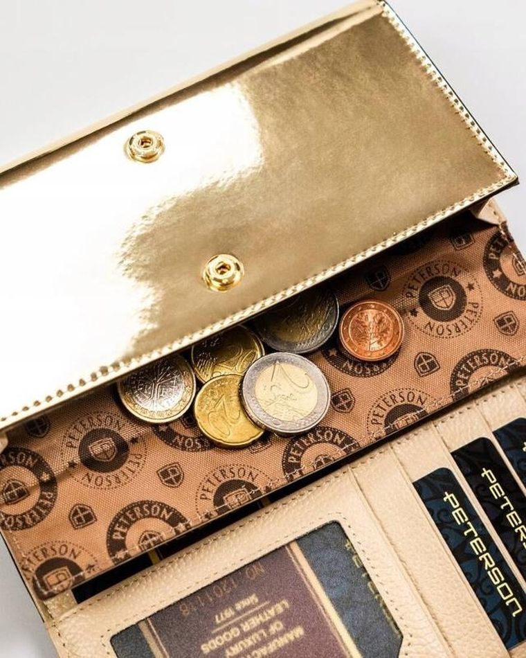 Portfel, czarny, skórzany, Peterson