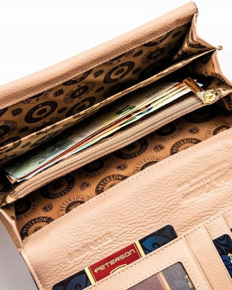 Portfel, czarny, skórzany, Peterson