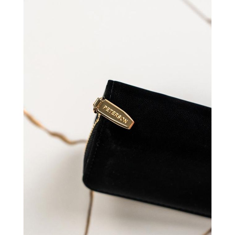 Portfel, czarny, skórzany, Peterson