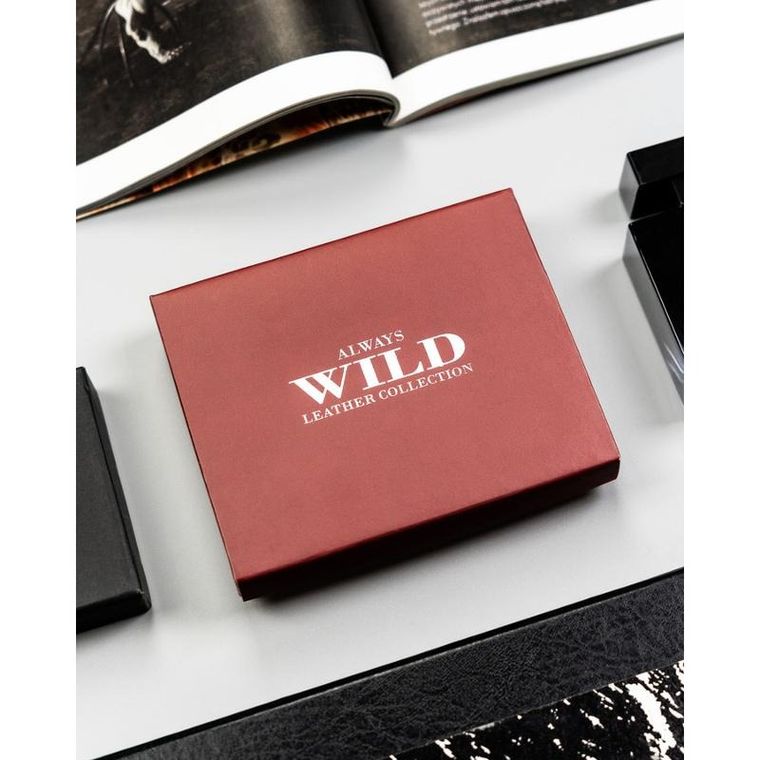 Portfel, czarny, skórzany, RFID, Always Wild