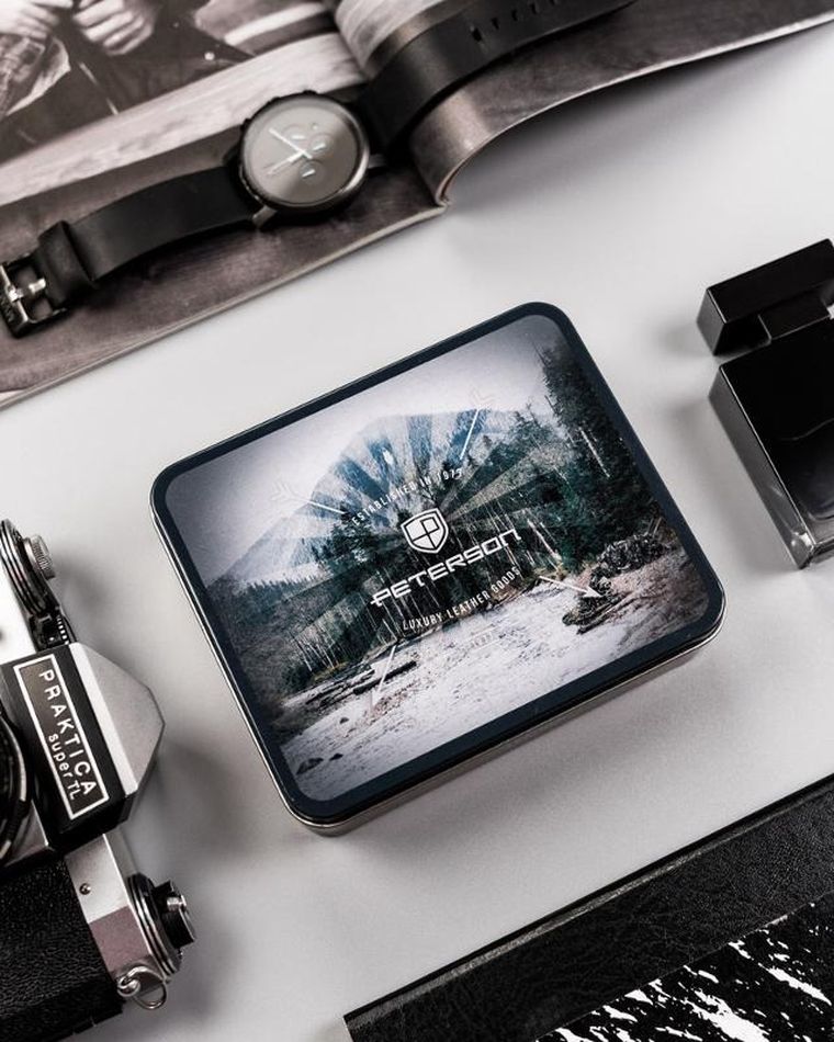 Portfel, czarny, skórzany, RFID, Peterson