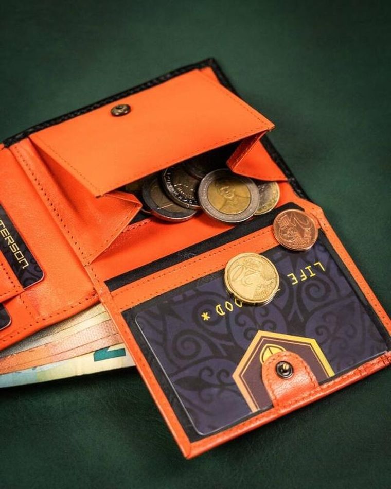 Portfel, czarny, skórzany, RFID, Peterson