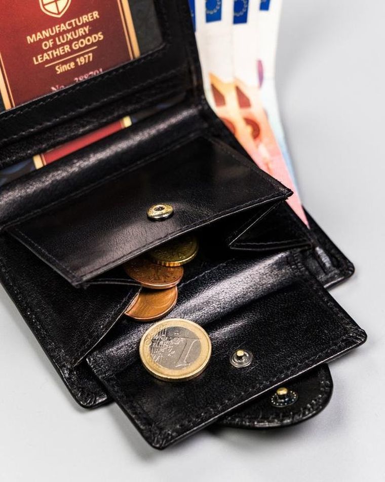 Portfel, czarny, skórzany, RFID, Peterson