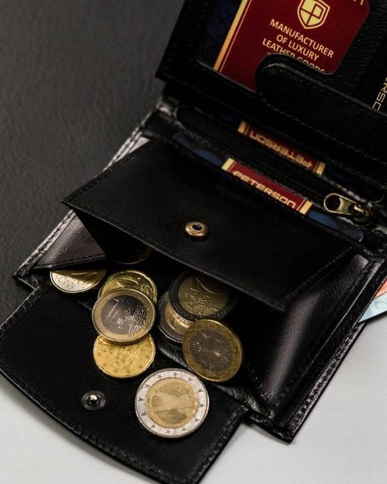 Portfel, czarny, skórzany, RFID, Peterson