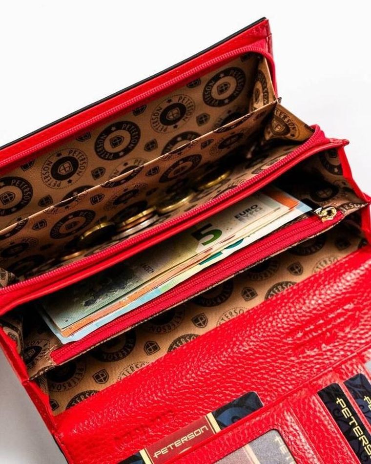 Portfel, czarny, skórzany, RFID, Peterson