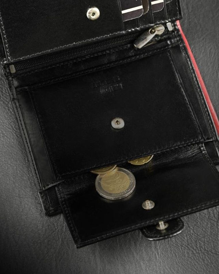 Portfel, czarny, skórzany, RFID, Ronaldo