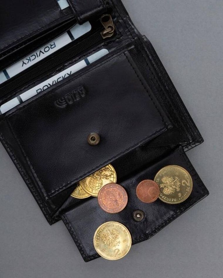 Portfel, czarny, skórzany, RFID, Ronaldo