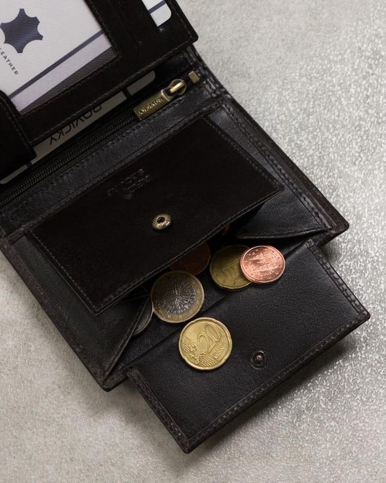 Portfel, czarny, skórzany, RFID, Rovicky