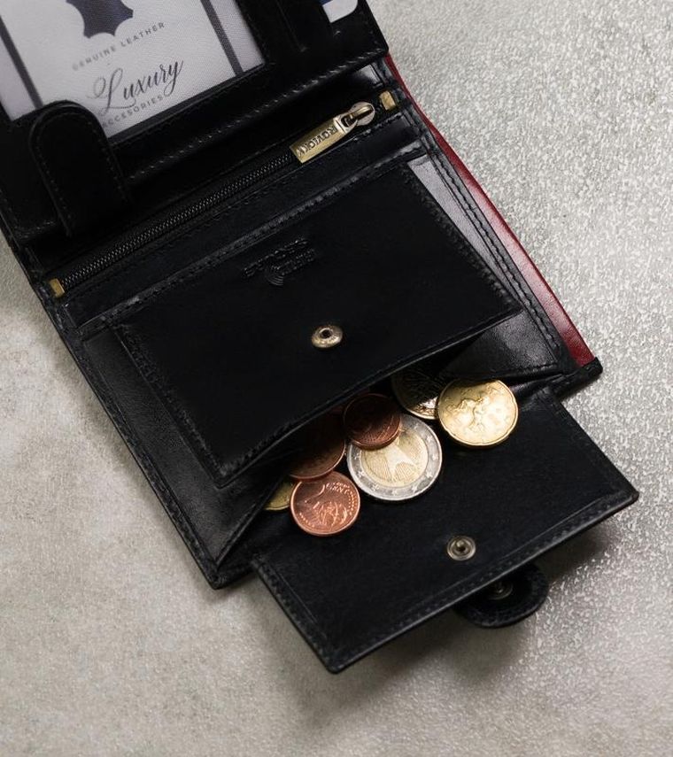 Portfel, czarny, skórzany, RFID, Rovicky