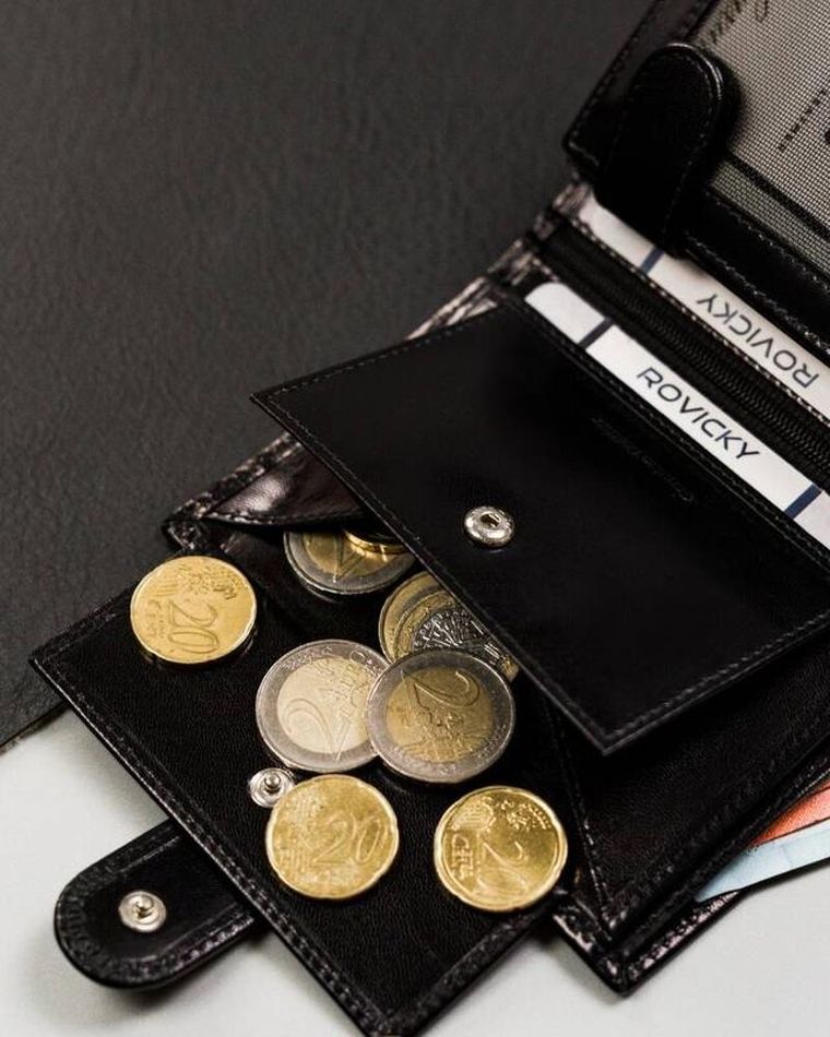 Portfel, czarny, skórzany, RFID, Rovicky