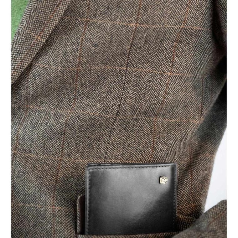 Portfel, czarny, skórzany, RFID, Rovicky