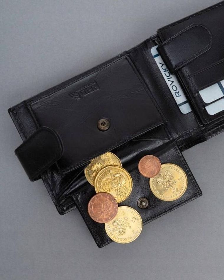 Portfel, czarny, skórzany, Ronaldo