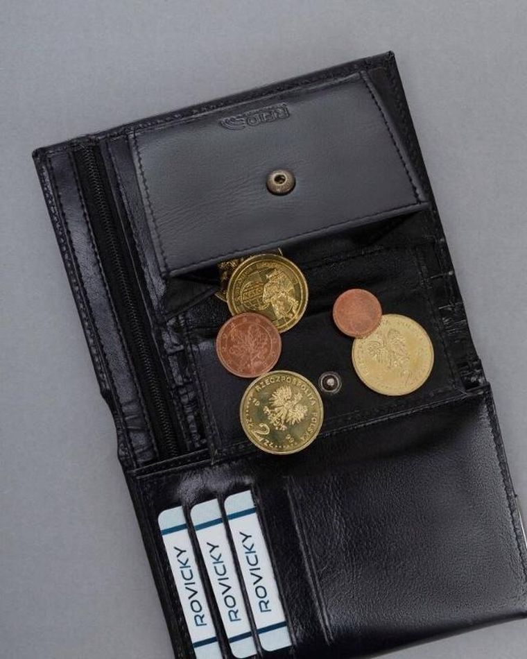 Portfel, czarny, skórzany, Ronaldo