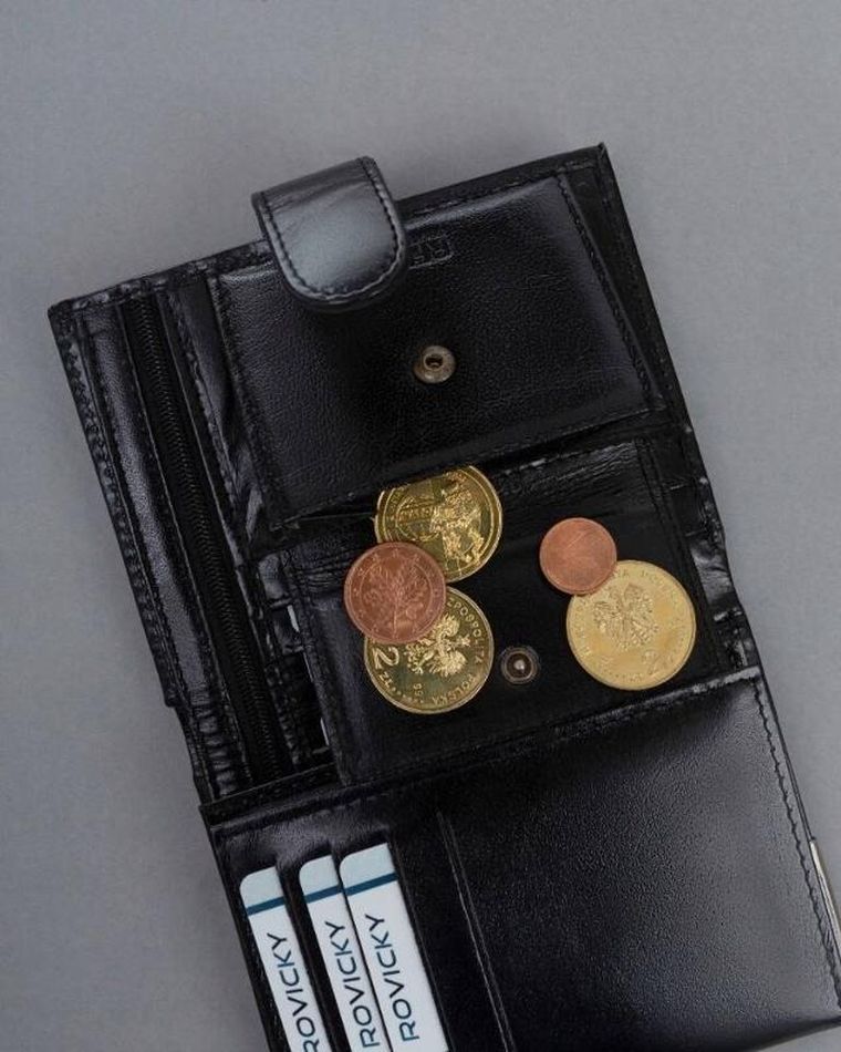 Portfel, czarny, skórzany, Ronaldo