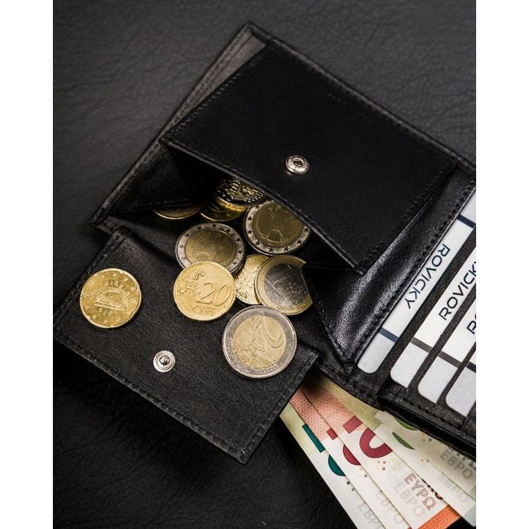 Portfel, czarny, skórzany, Ronaldo