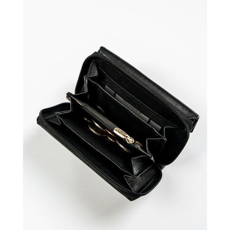 Portfel, czarny, skórzany, Rovicky