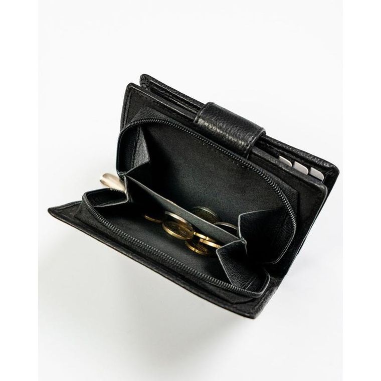 Portfel, czarny, skórzany, Rovicky