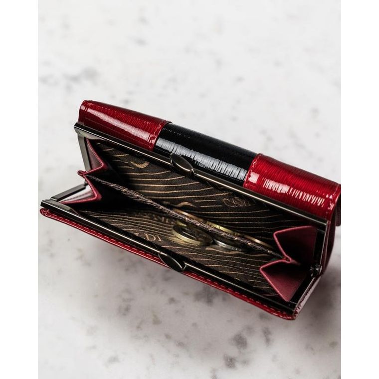 Portfel, czerwony, skórzany, 4U Cavaldi