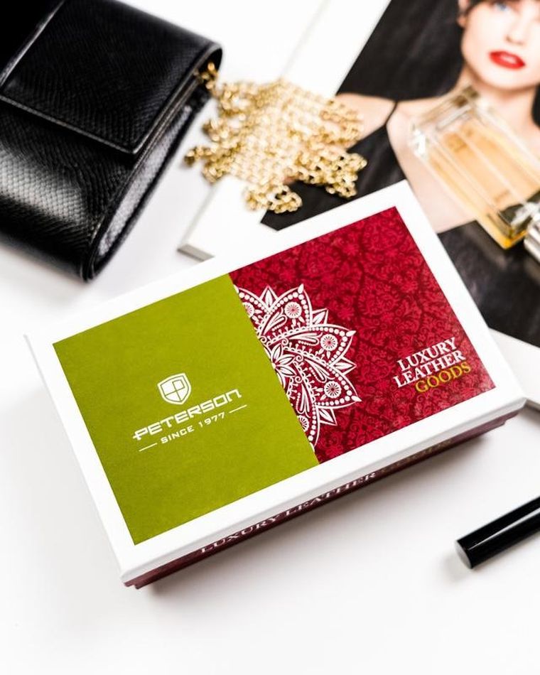 Portfel damski, wężowy wzór, Peterson