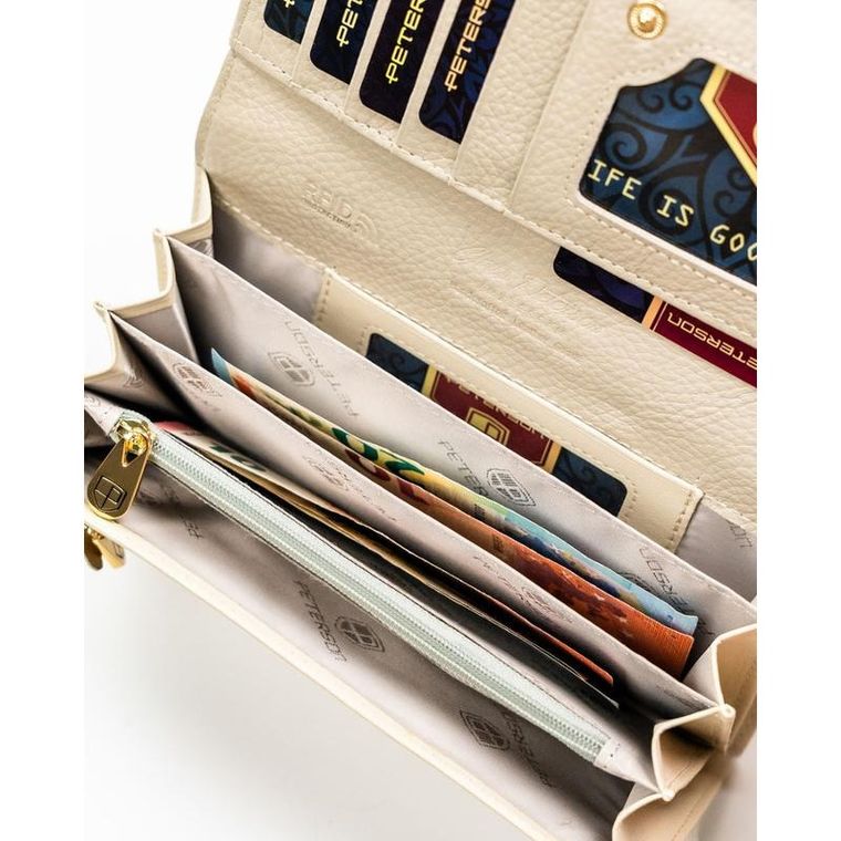 Portfel, ecru, Peterson
