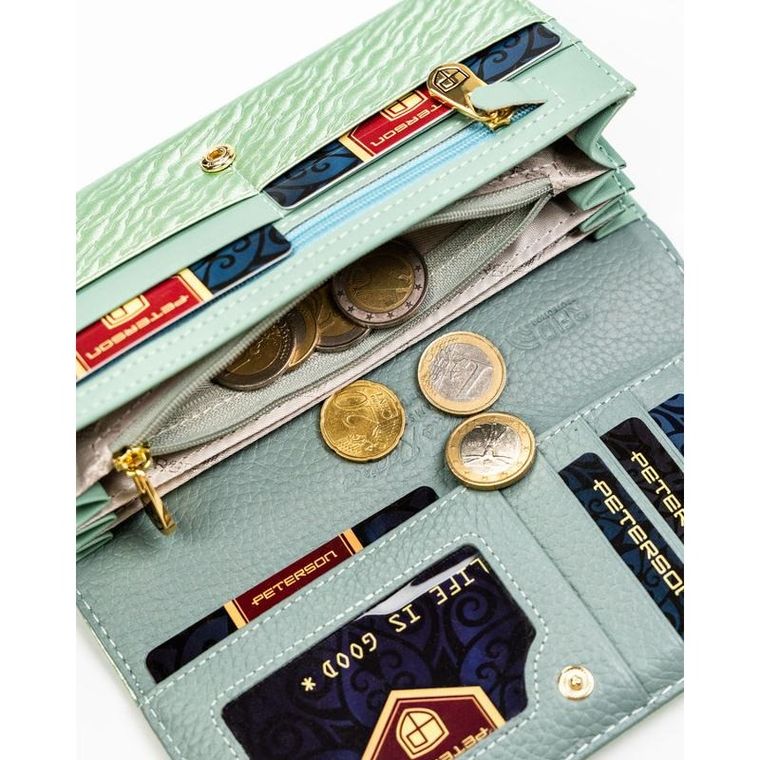 Portfel, jasnozielony, Peterson