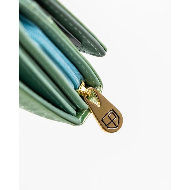 Portfel, jasnozielony, skórzany, Peterson