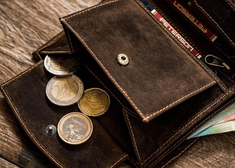 Portfel męski z retro skóry nubukowej, Peterson