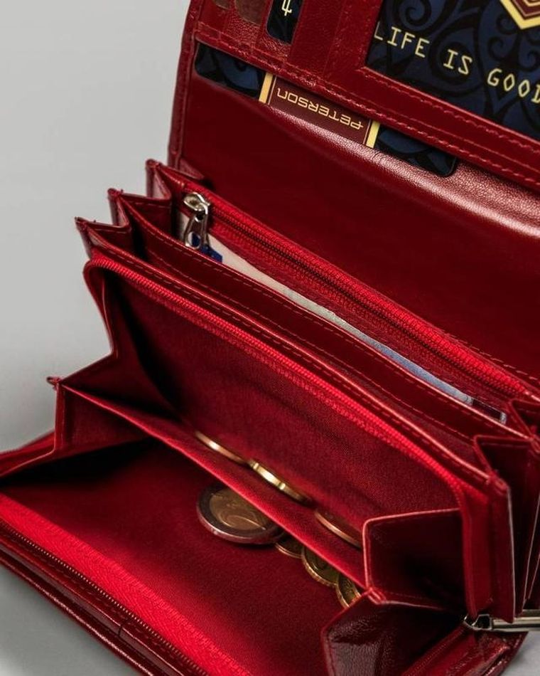 Portfel, mix, skórzany, Peterson