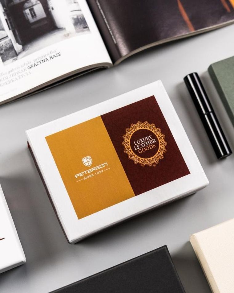 Portfel, mix, skórzany, Peterson