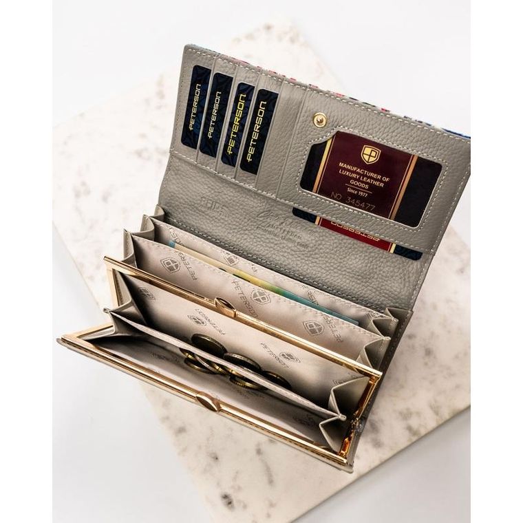 Portfel, mix, skórzany, Peterson