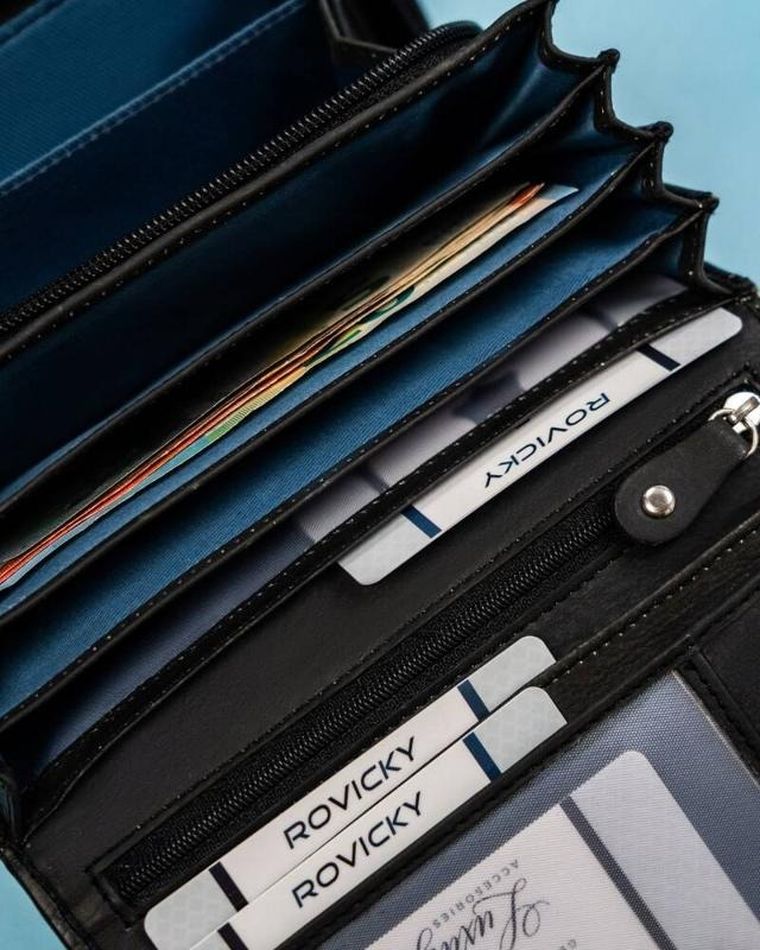 Portfel, mix, skórzany, Rovicky