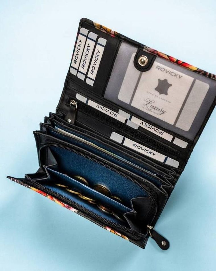 Portfel, mix, skórzany, Rovicky