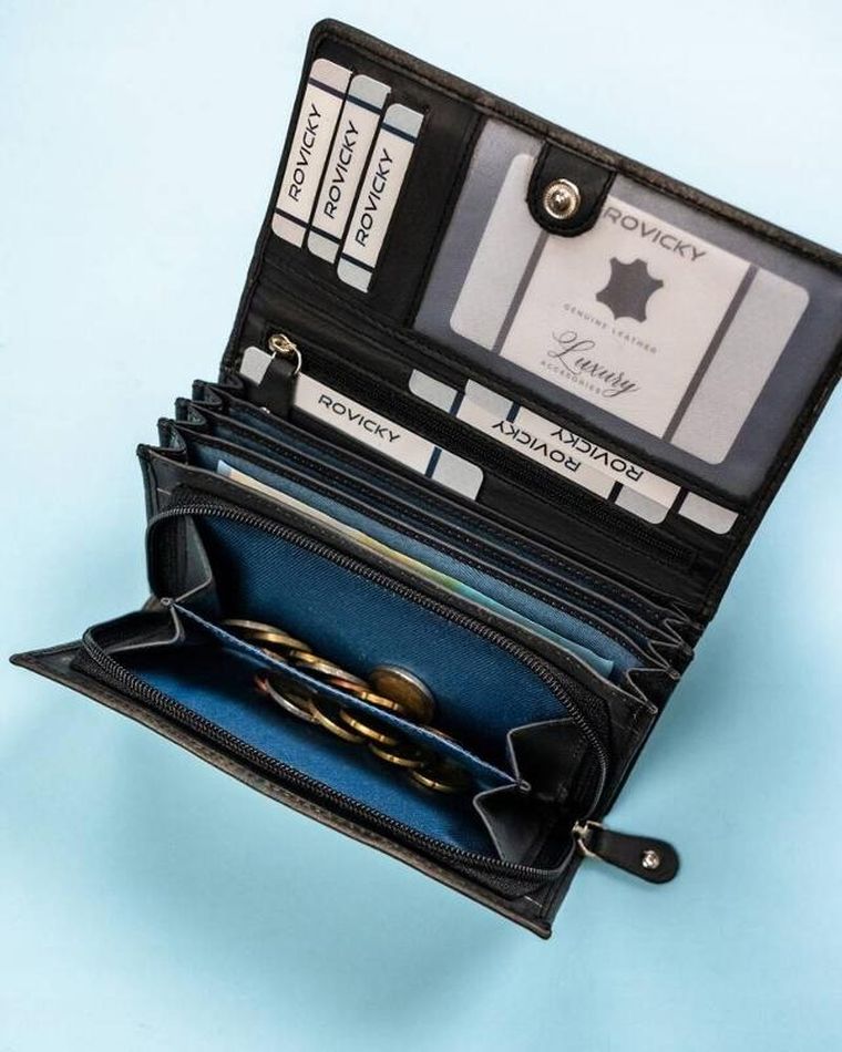 Portfel, mix, skórzany, Rovicky