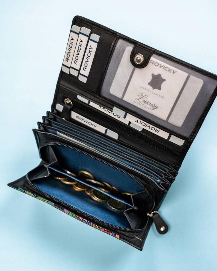 Portfel, mix, skórzany, Rovicky