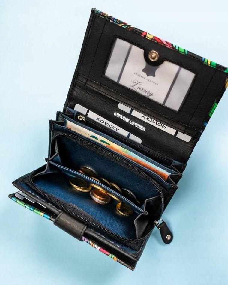 Portfel, mix, skórzany, Rovicky