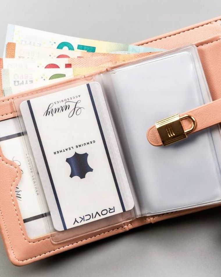 Portfel, różowy, skóra ekologiczna, Cavaldi