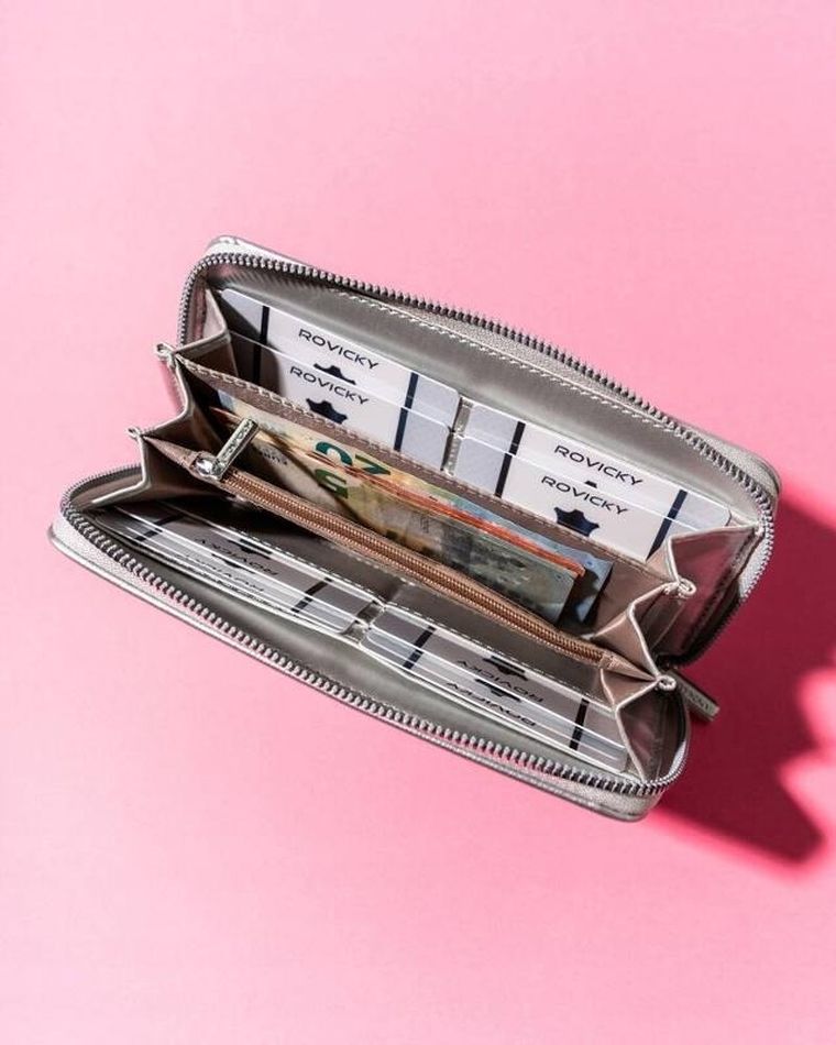 Portfel, srebrny, Rovicky