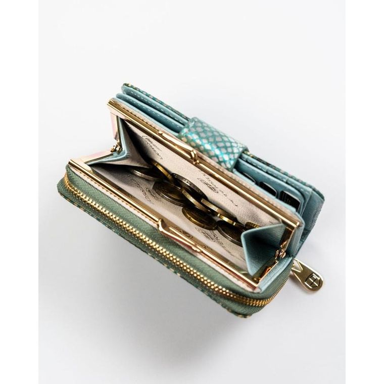 Portfel, zielony, skórzany, Petereson