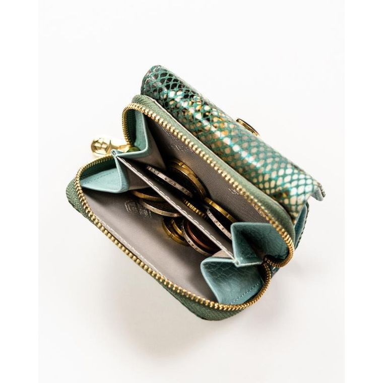 Portfel, zielony, skórzany, RFID, Peterson