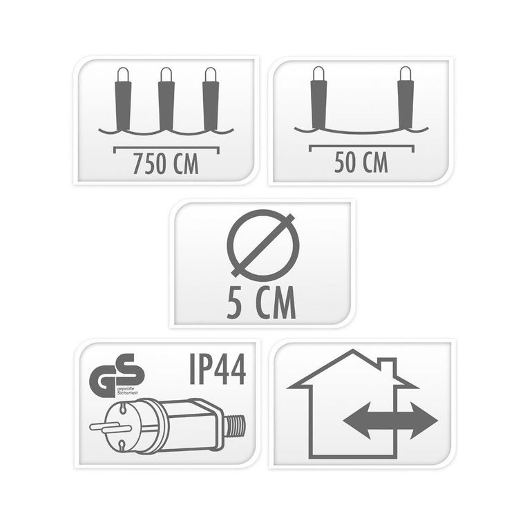ProGarden, girlanda led, 7,5 m