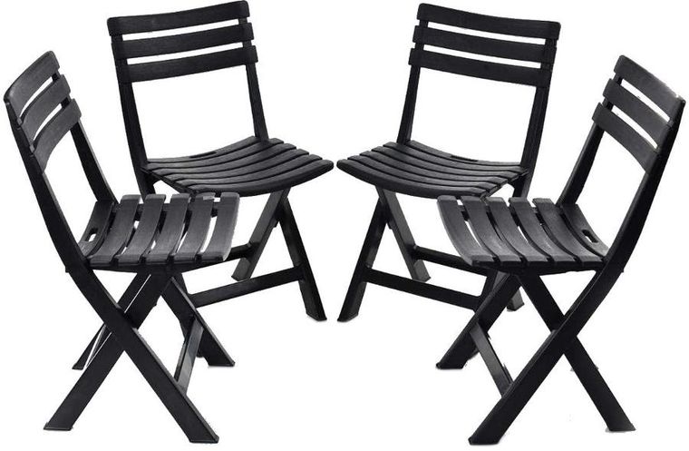 Progarden, zestaw 4 krzeseł cateringowych, Komodo, antracyt